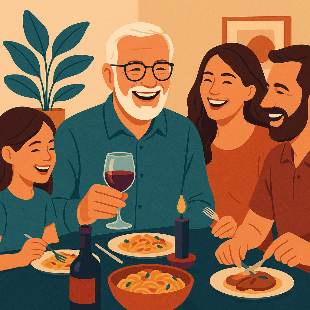 Mann (60) erlebt kulinarischen Abend mit der Familie