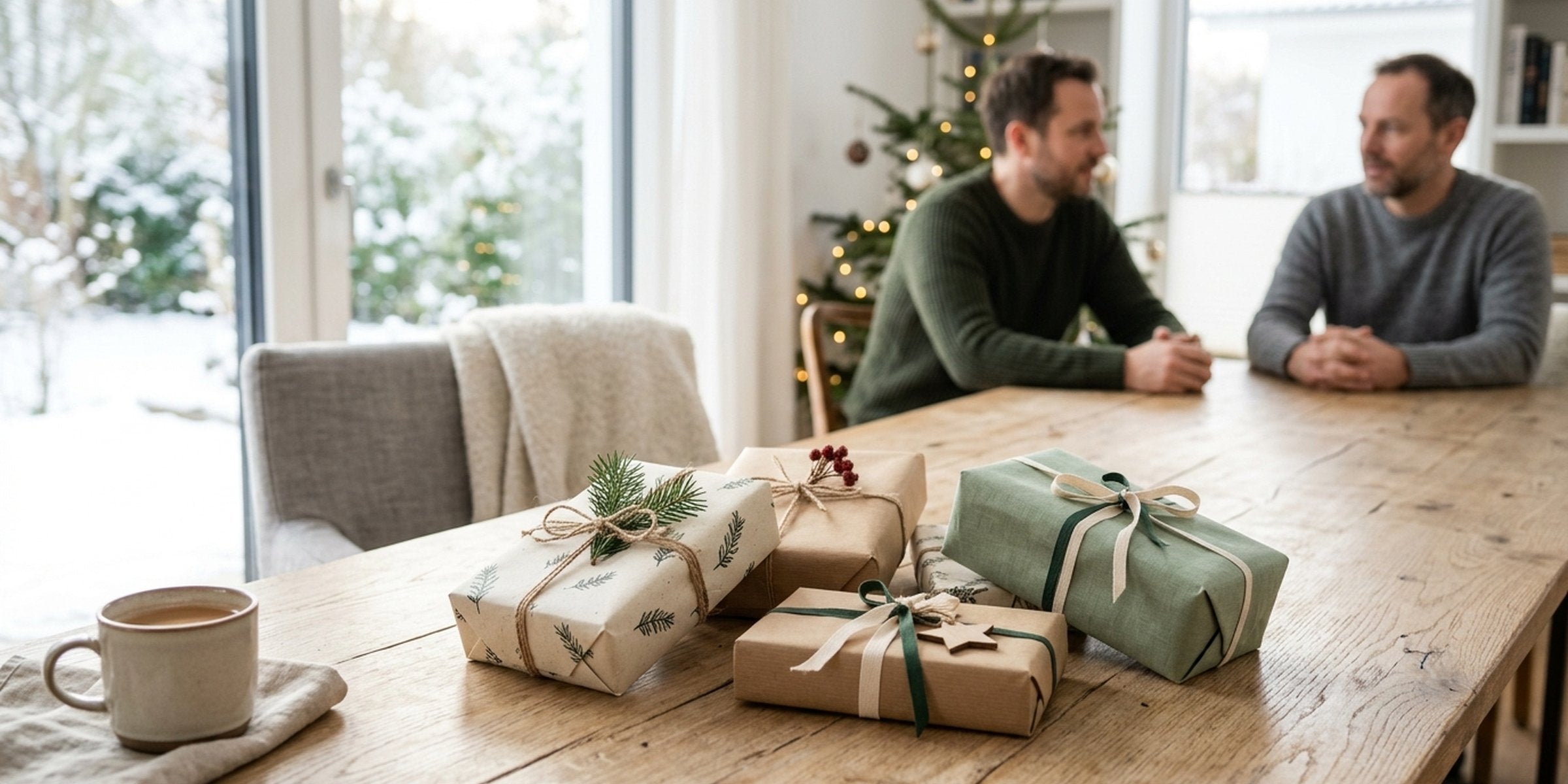Mann freut sich über ein kleines, gut ausgewähltes Wichtelgeschenk