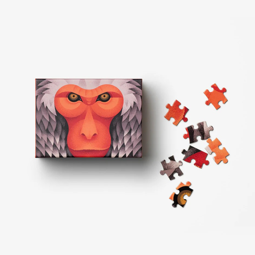 Design-Puzzle "Japanischer Makak & Mandrill"
