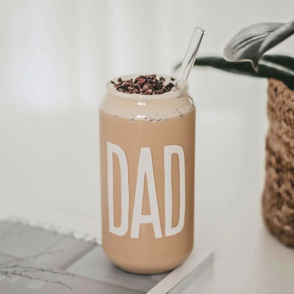 Trinkglas "Dad" - 450ml aus Borosilikatglas