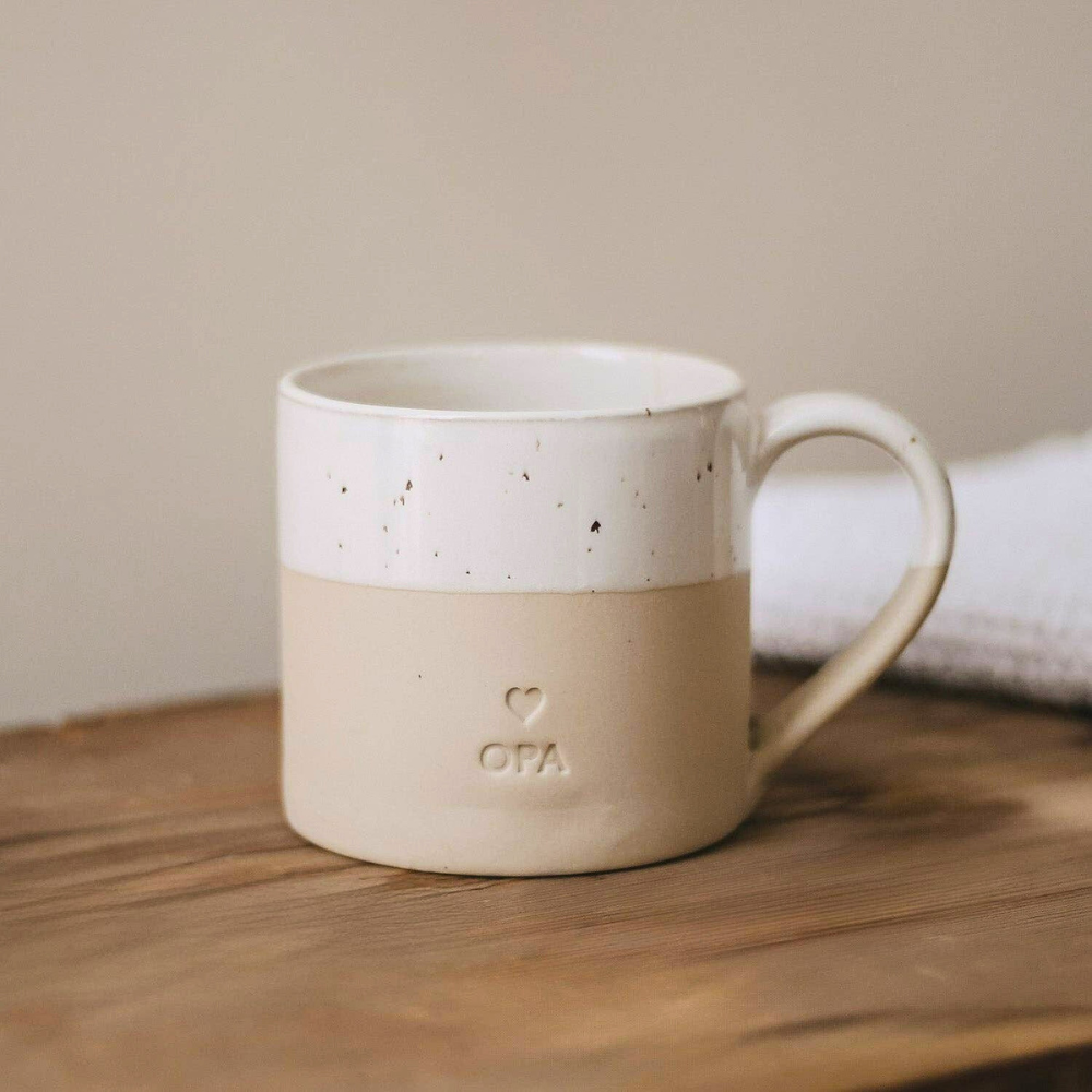 Große Keramiktasse "Opa" - Handgefertigt, 450 ml