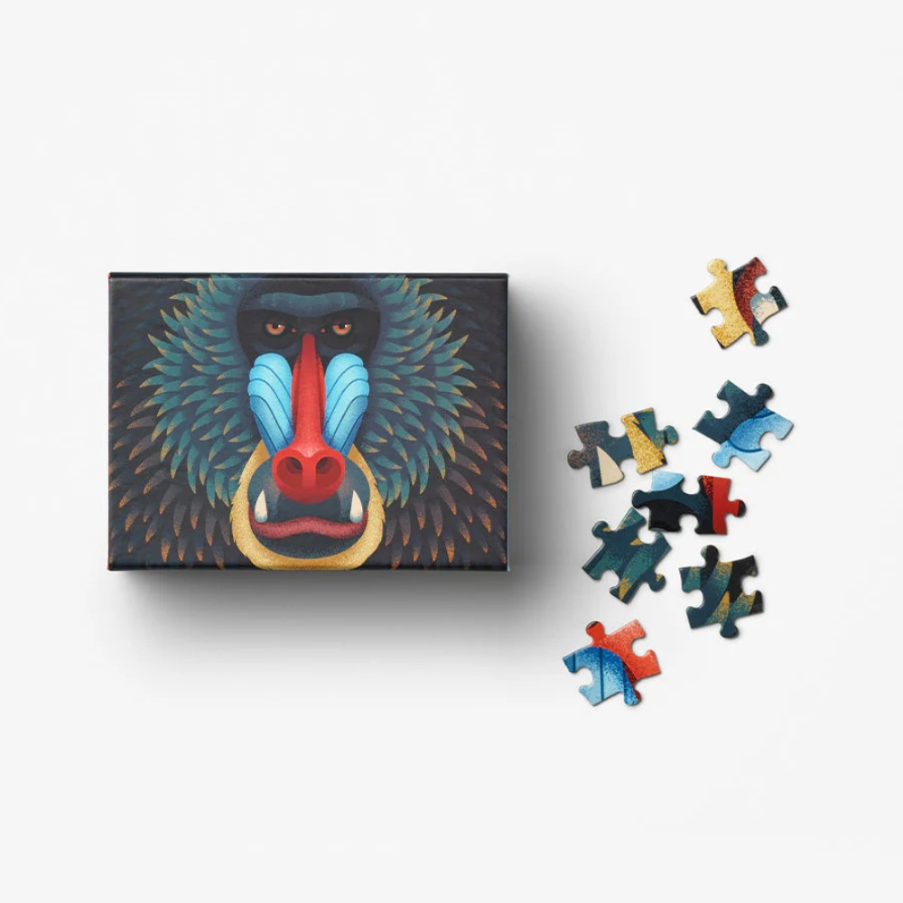 Design-Puzzle "Japanischer Makak & Mandrill"