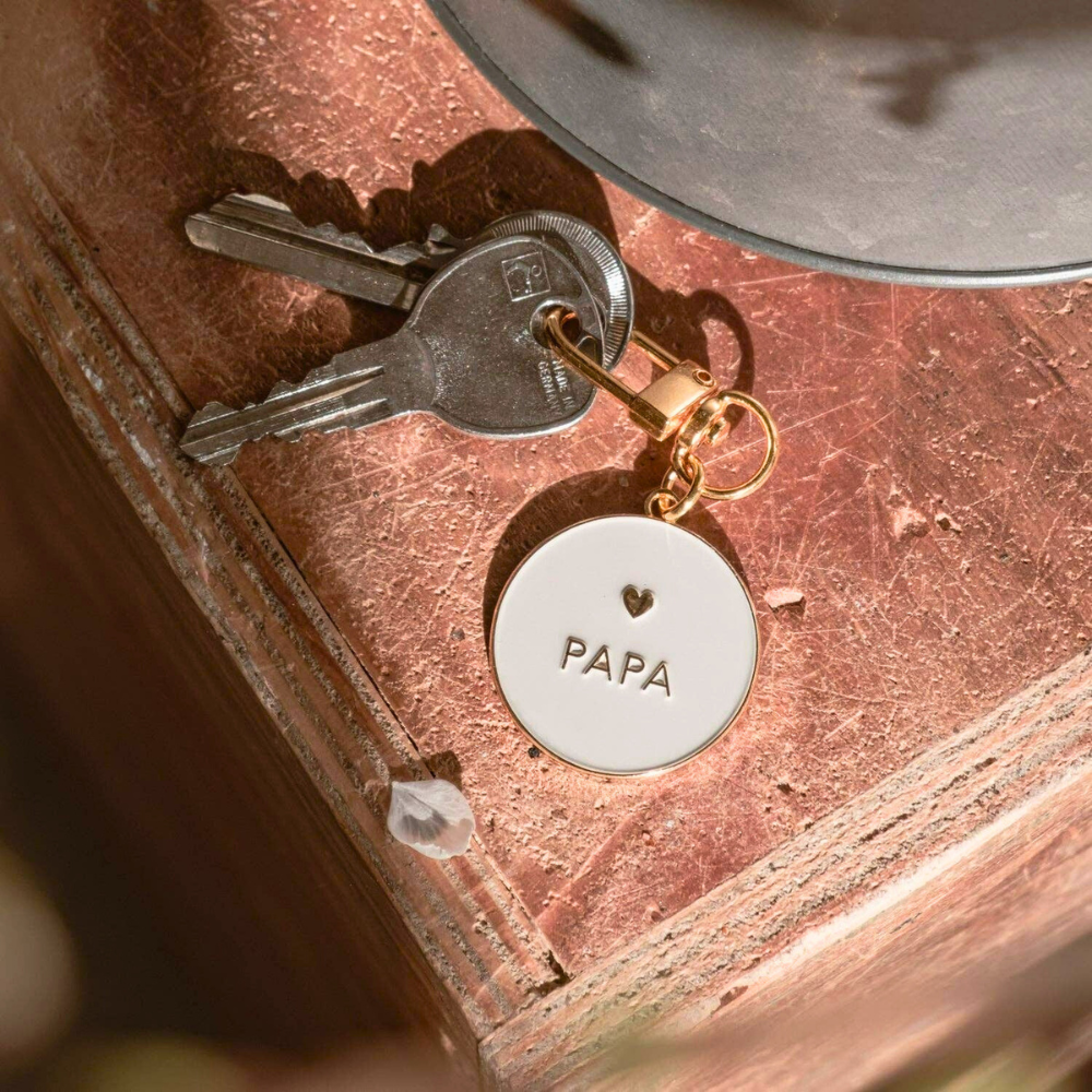 Schlüsselanhänger "Papa" mit Herzsymbol