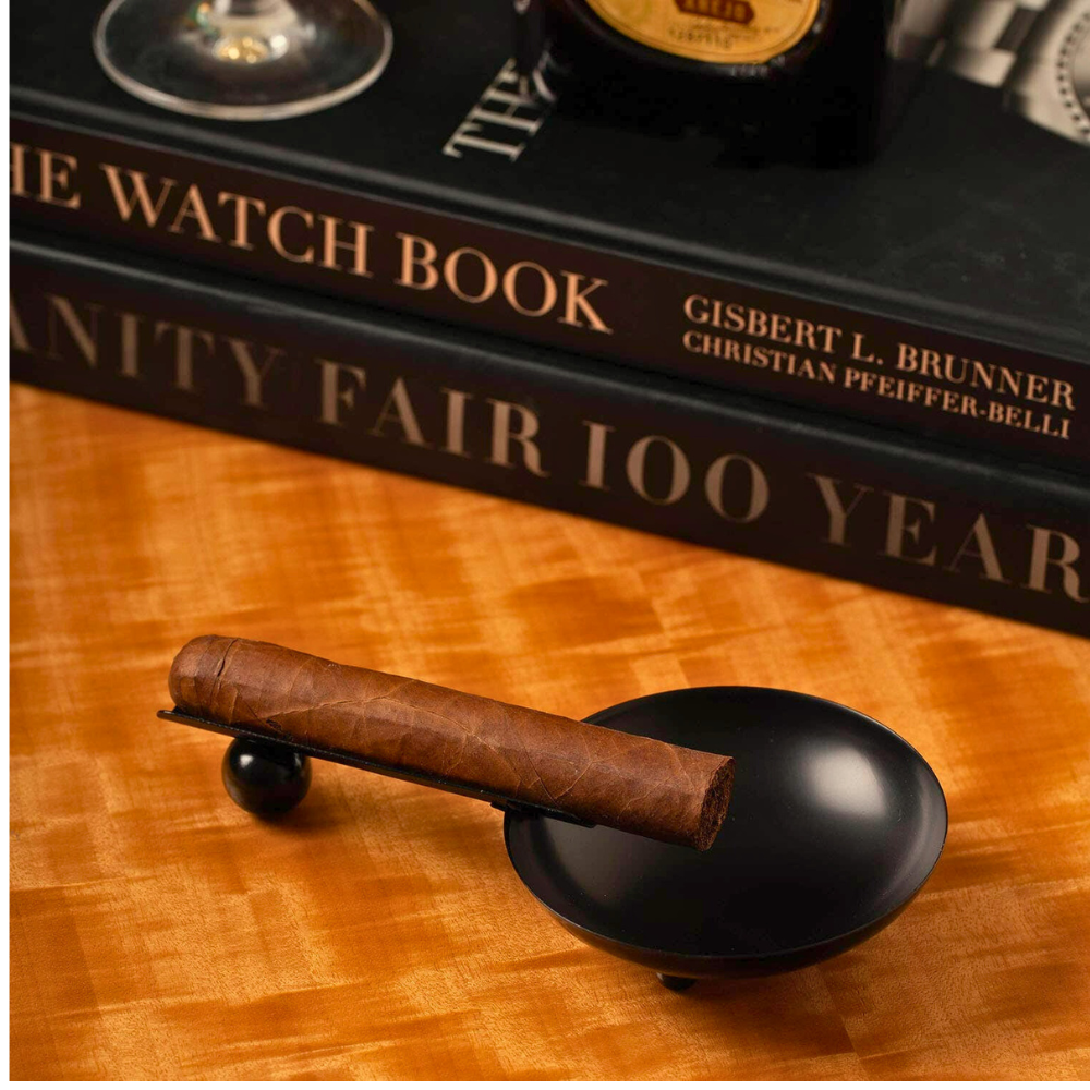 Zigarrenaschenbecher – Edelstahl mit schwarzem Finish