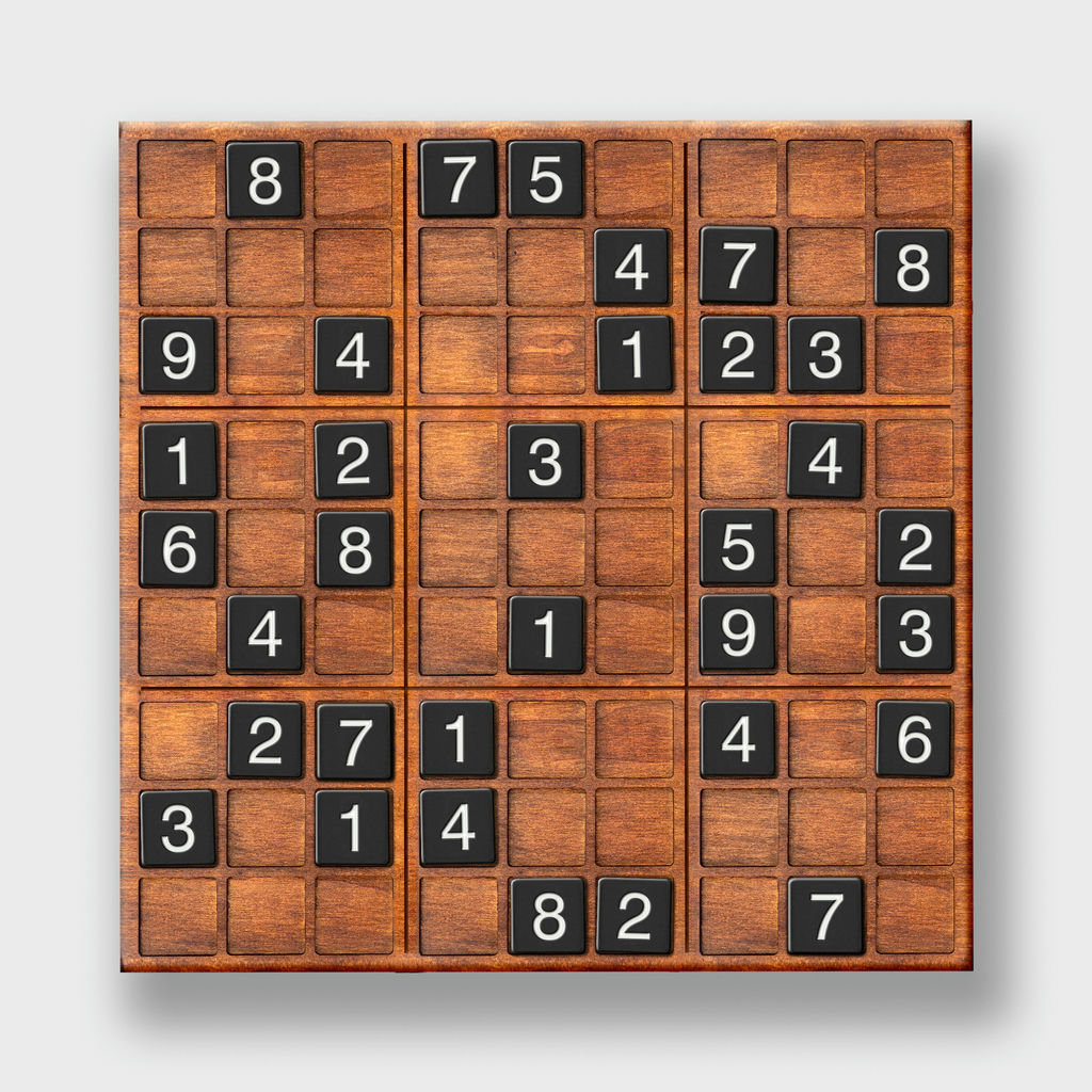 Großes Sudoku XL – Edles Holzspiel mit Aufbewahrung