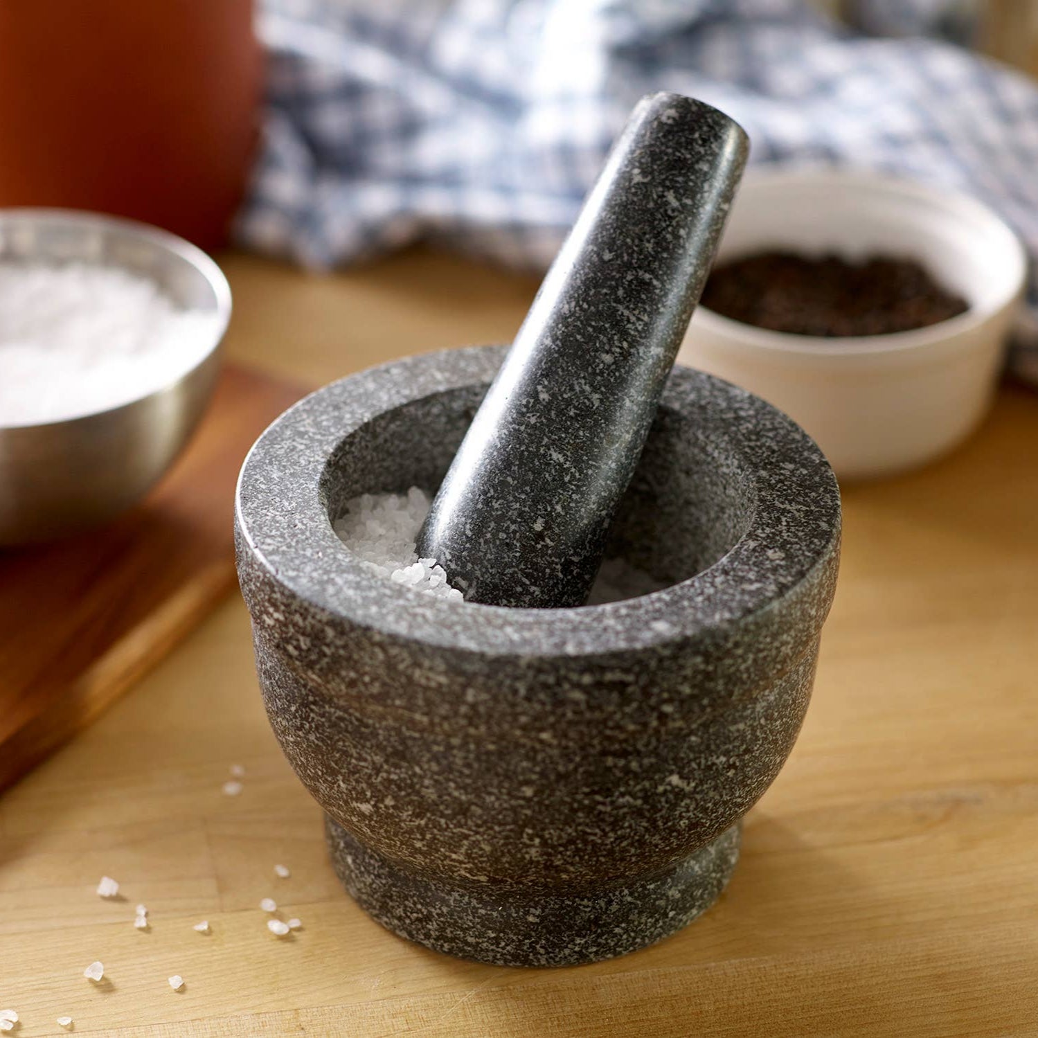 Granit-Mörser mit Stößel