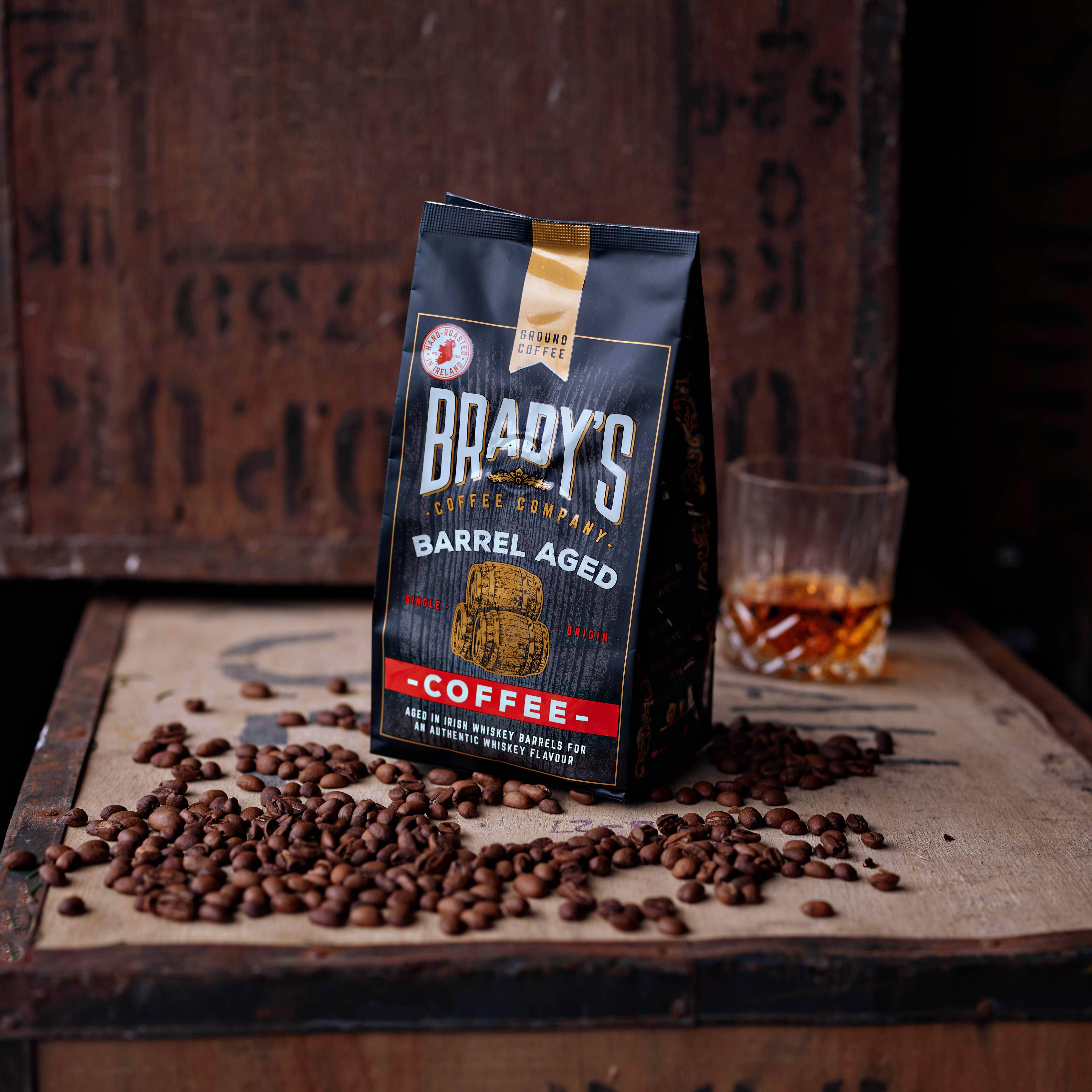 Brady’s Barrel-Aged Kaffee – Gemahlen im Kaffeefass (227 g)
