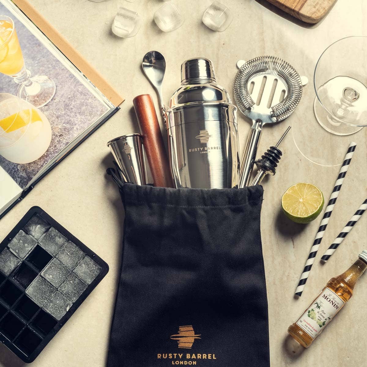 Cocktail-Set – Shaker & Barwerkzeug aus Edelstahl