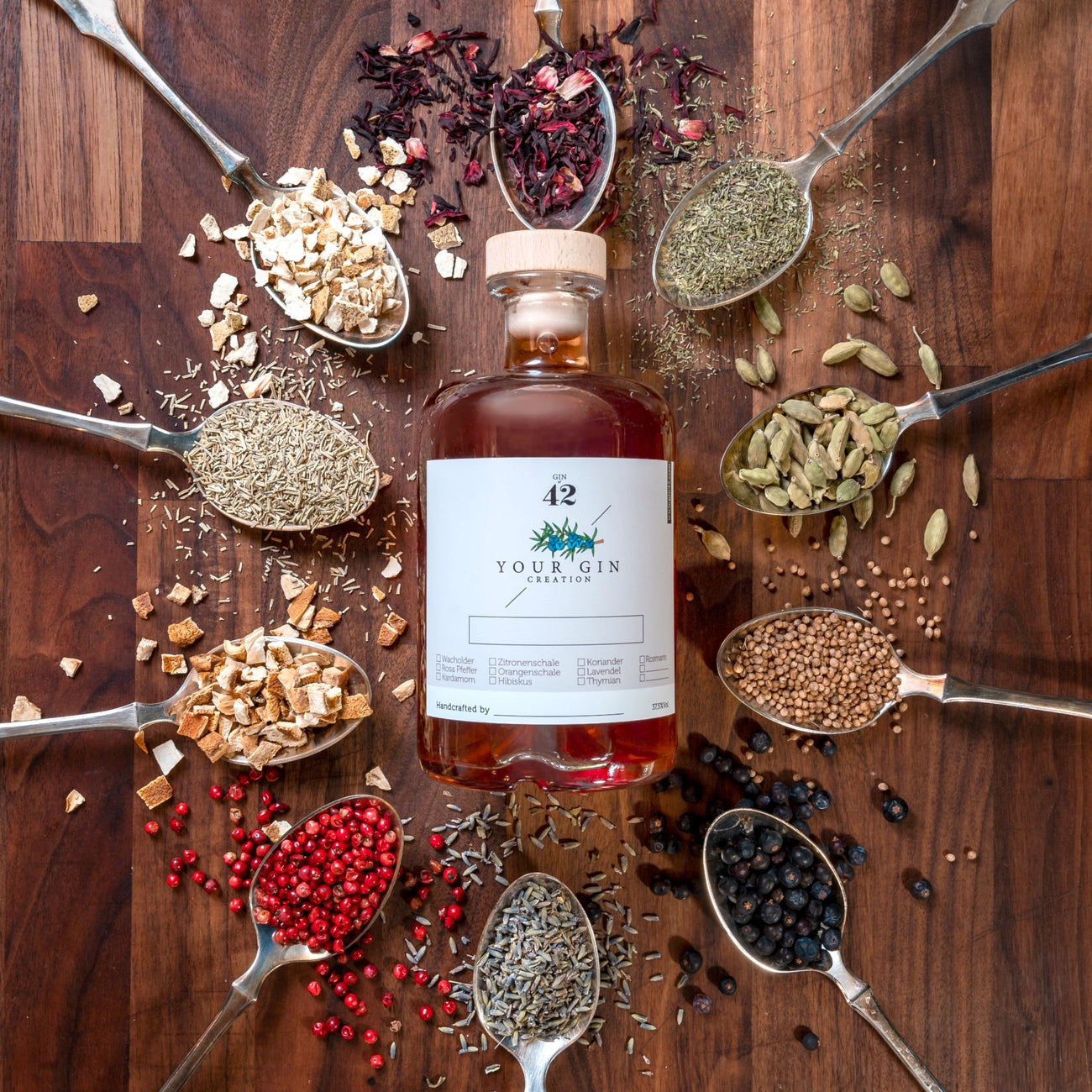 DIY Gin-Set mit Alkohol in der Geschenkbox