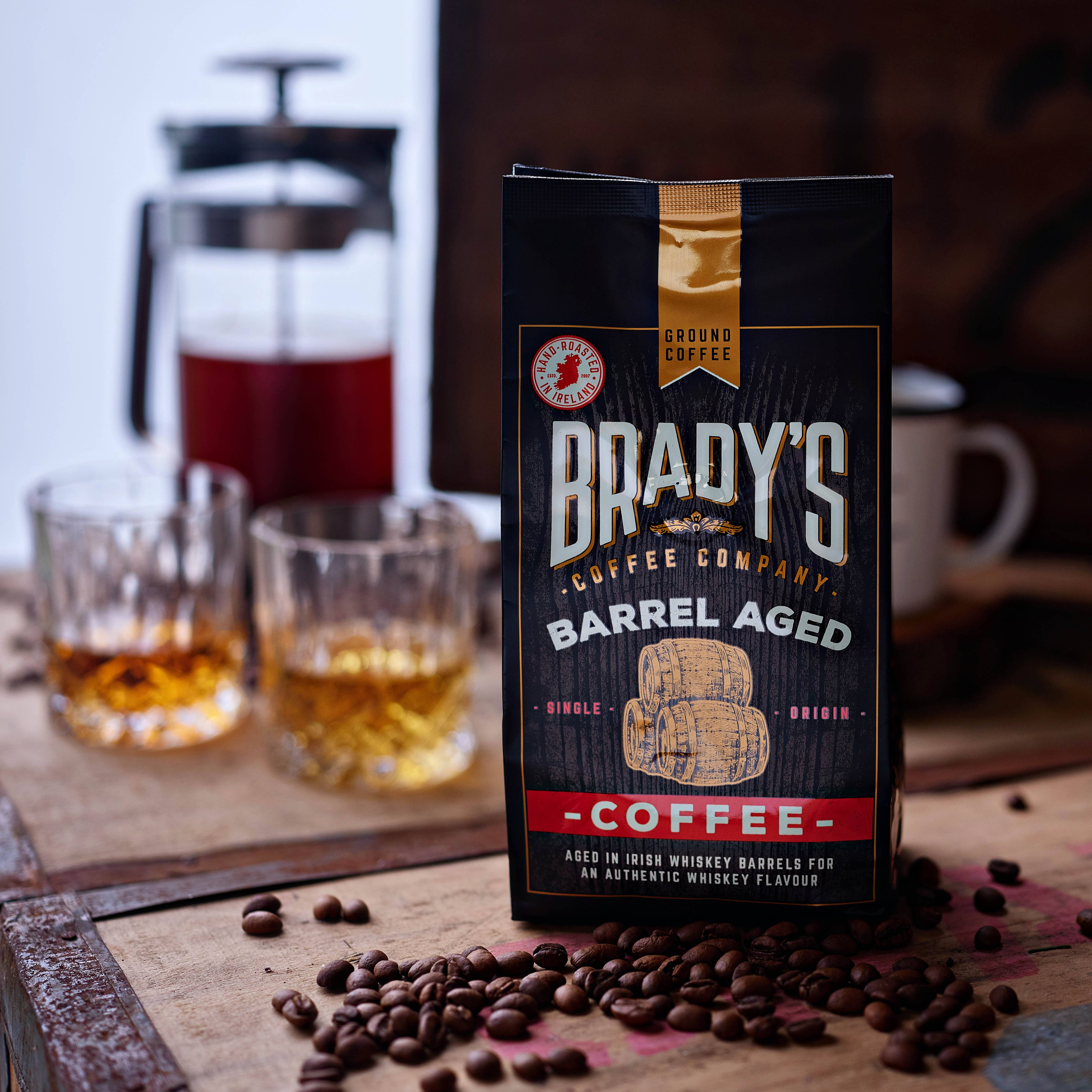 Brady’s Barrel-Aged Kaffee – Gemahlen im Kaffeefass (227 g)