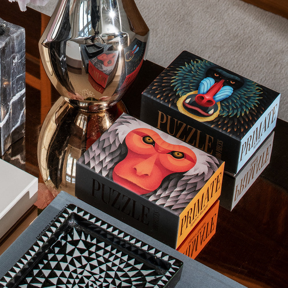 Design-Puzzle "Japanischer Makak & Mandrill"