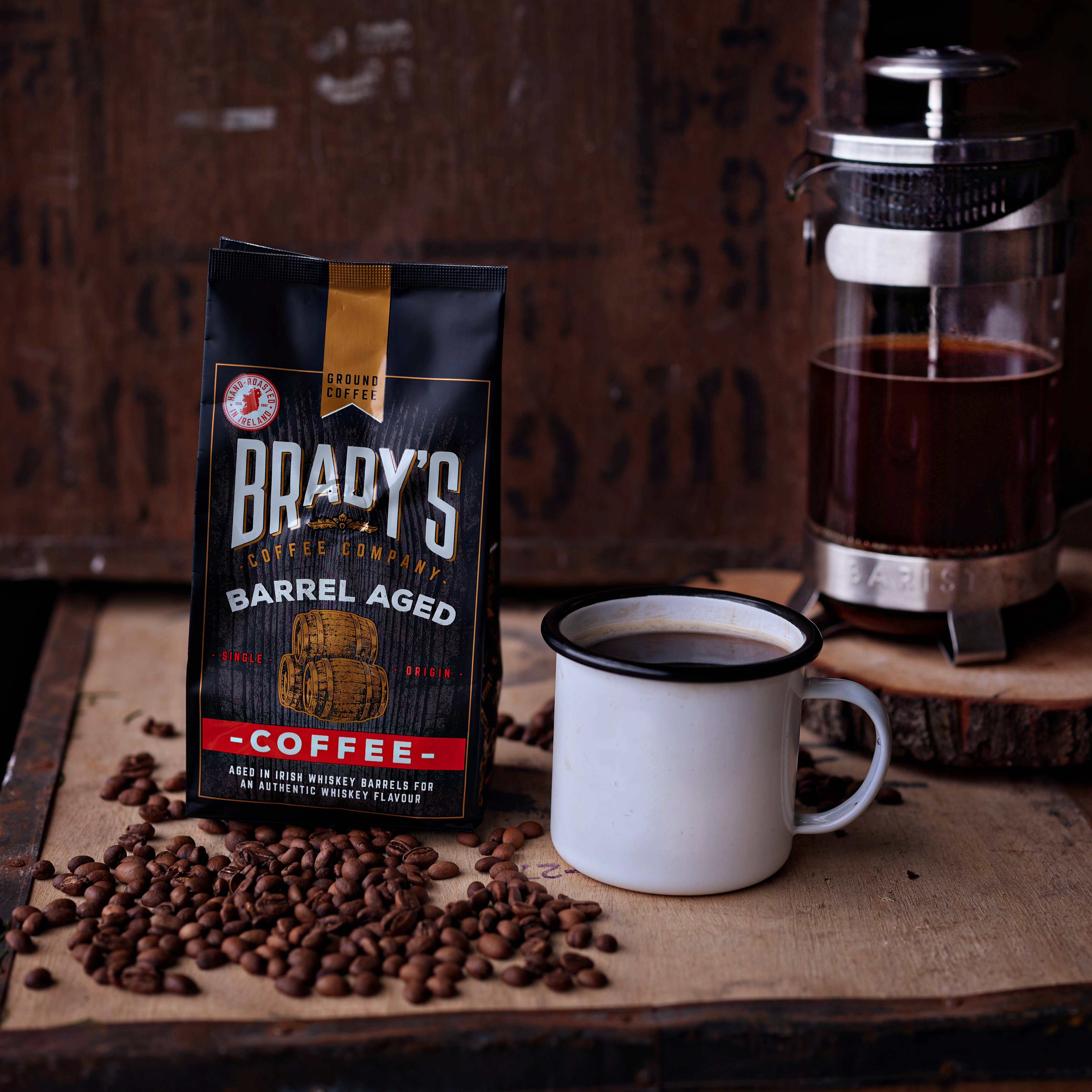 Brady’s Barrel-Aged Kaffee – Gemahlen im Kaffeefass (227 g)