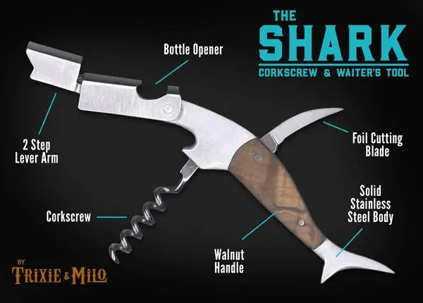 Shark Waiters Tool – Kellnermesser mit Walnussholzgriff