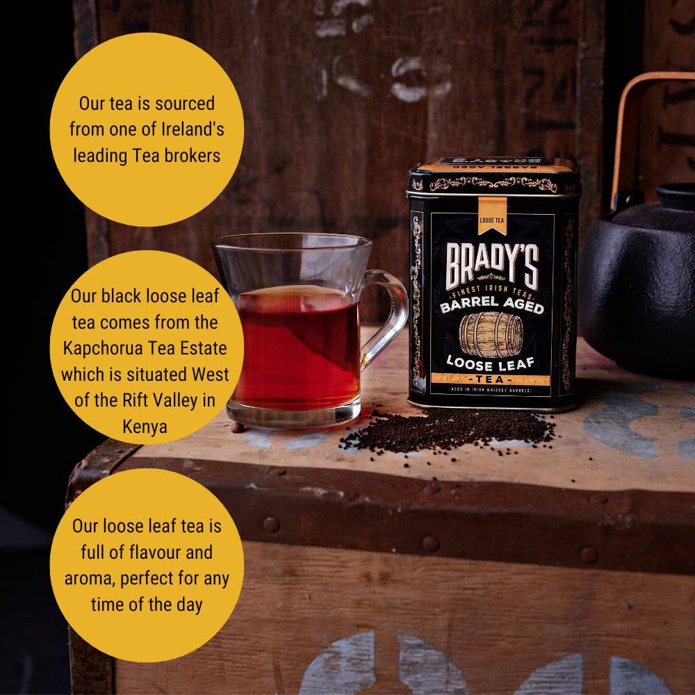 Bradys Barrel-Aged Tee – Schwarzer Tee mit Whiskey-Note