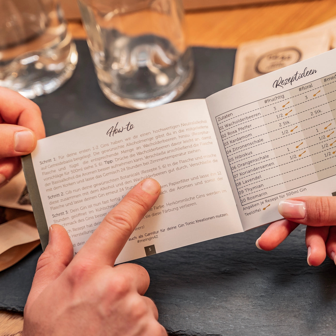 DIY Gin-Set mit Alkohol in der Geschenkbox