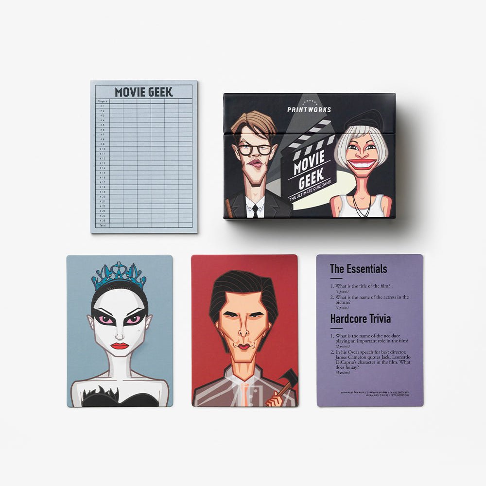 Movie Geek Quiz - Kartenspiel - MANVA - Geschenke für Männer mit Stil & Lebenserfahrung
