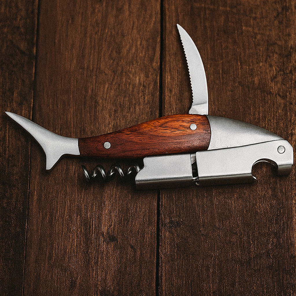 Shark Waiters Tool – Kellnermesser mit Walnussholzgriff