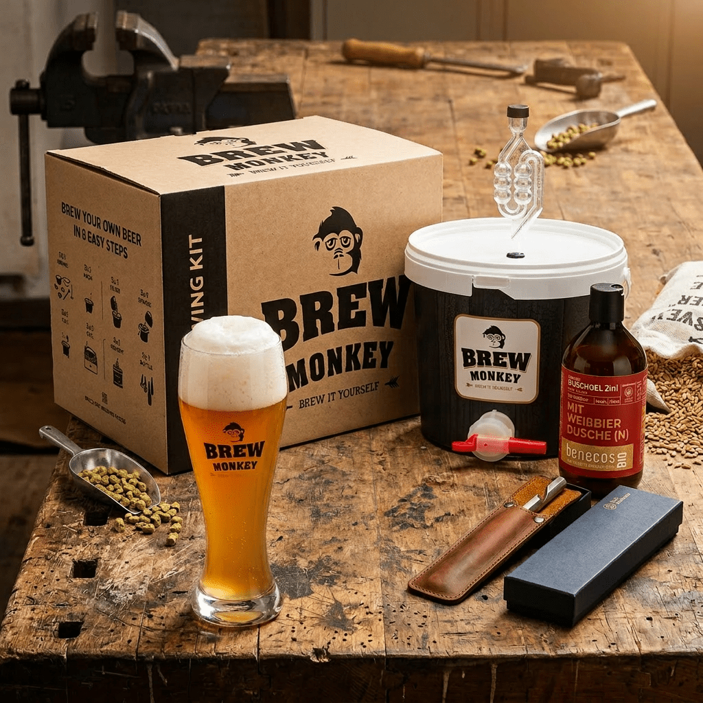 Vom Brauen bis zur Dusche – Bier - Set für Männer - MANVA - Geschenke für Männer mit Stil & Lebenserfahrung