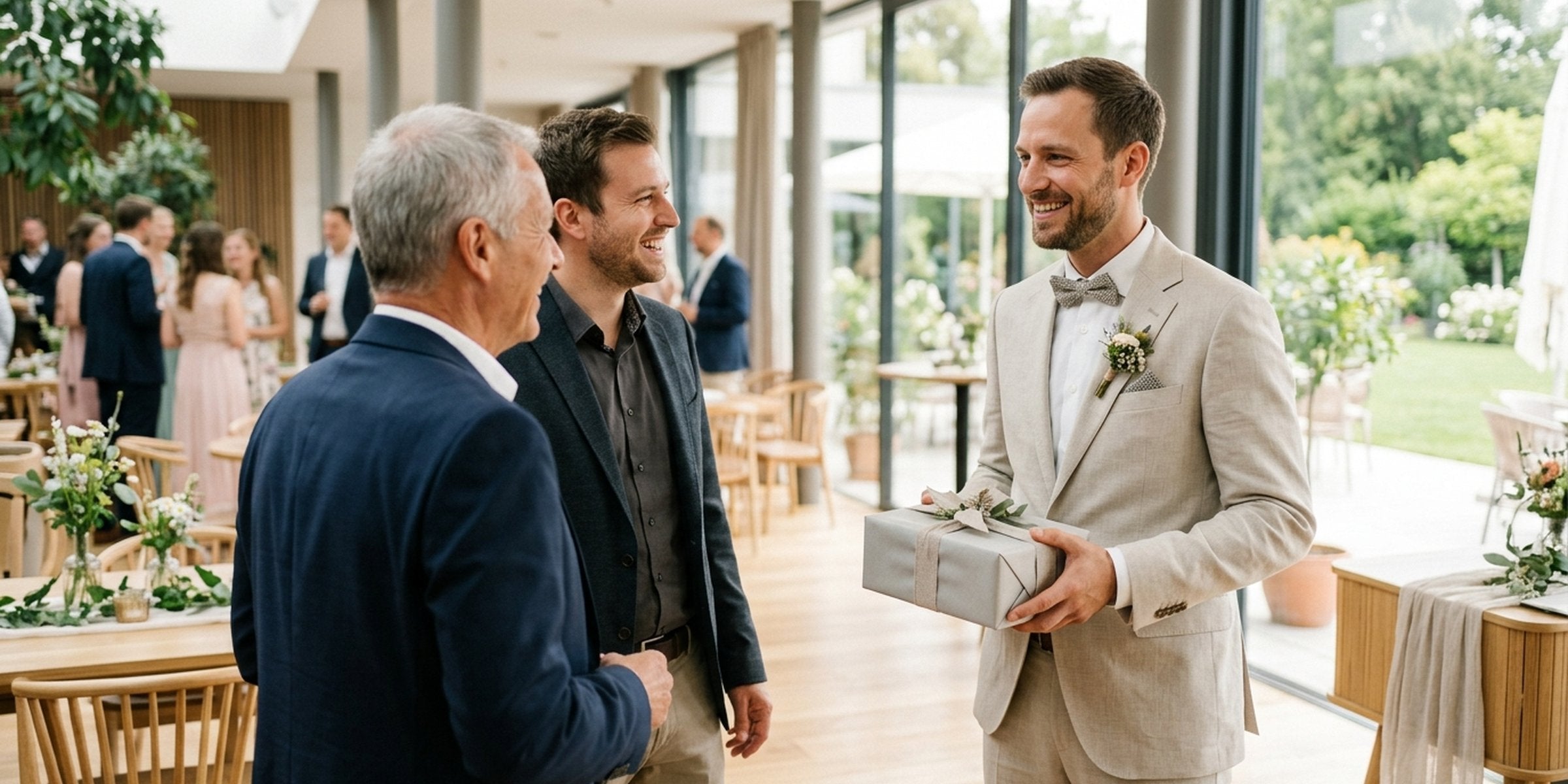 Bräutigam erhält ein besonderes Geschenk am Hochzeitstag