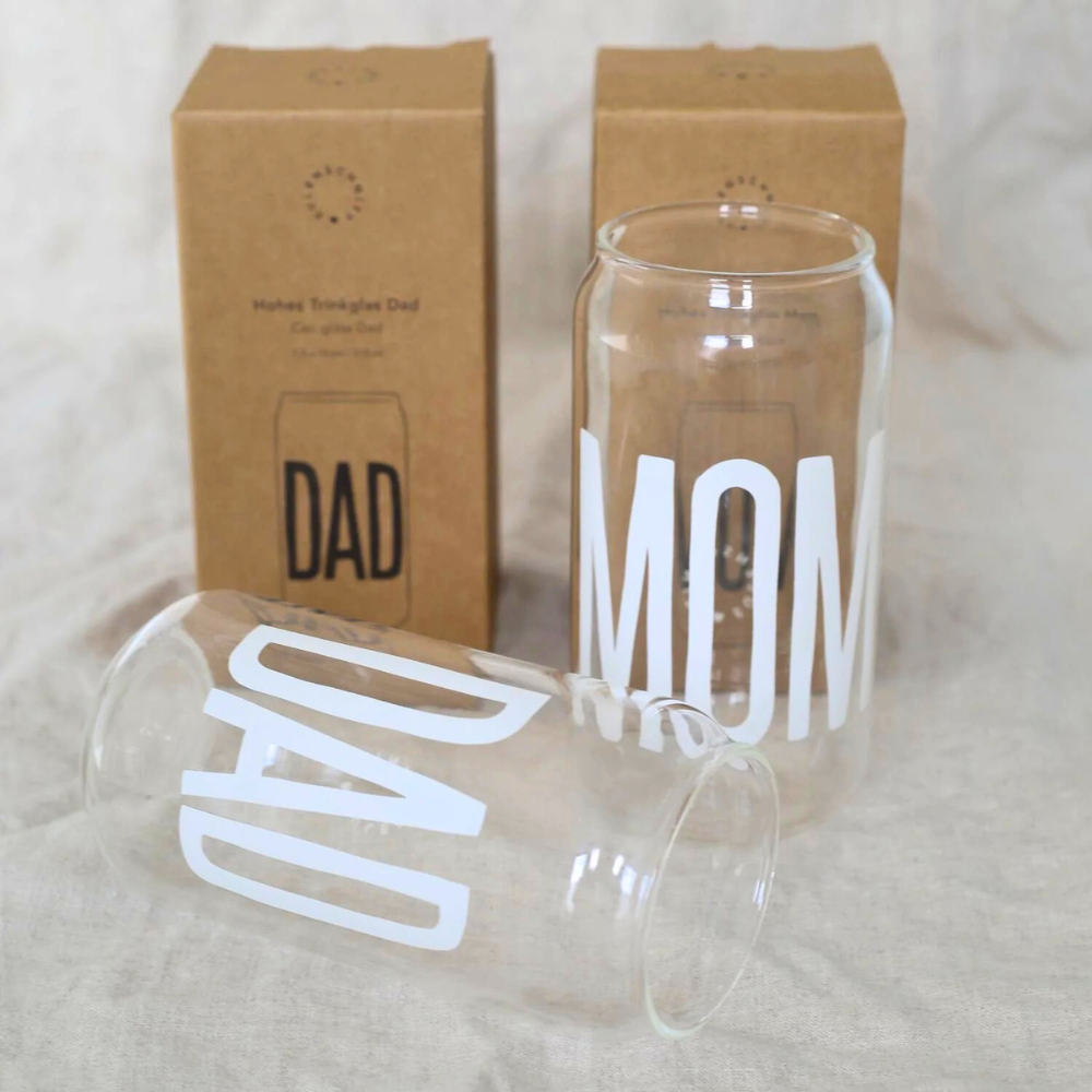 Trinkglas "Dad" - 450ml aus Borosilikatglas