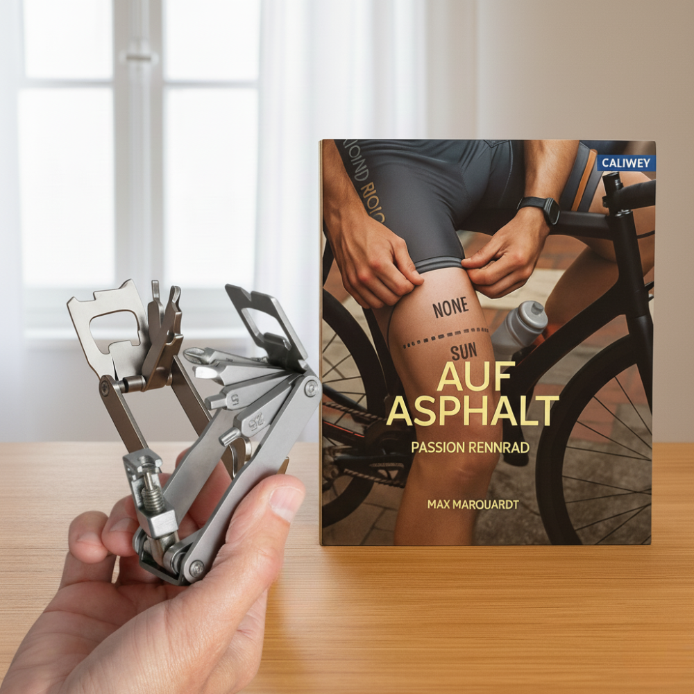 Radfahrer-Set: Buch & Multitool fürs Fahrrad