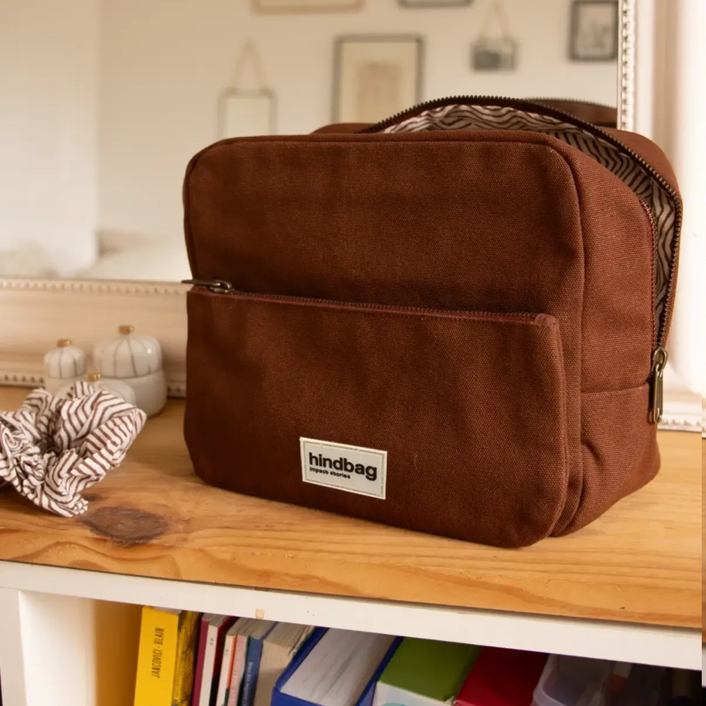 XL-Kulturbeutel „Alix“ – 2-in-1 Design aus Bio-Baumwolle