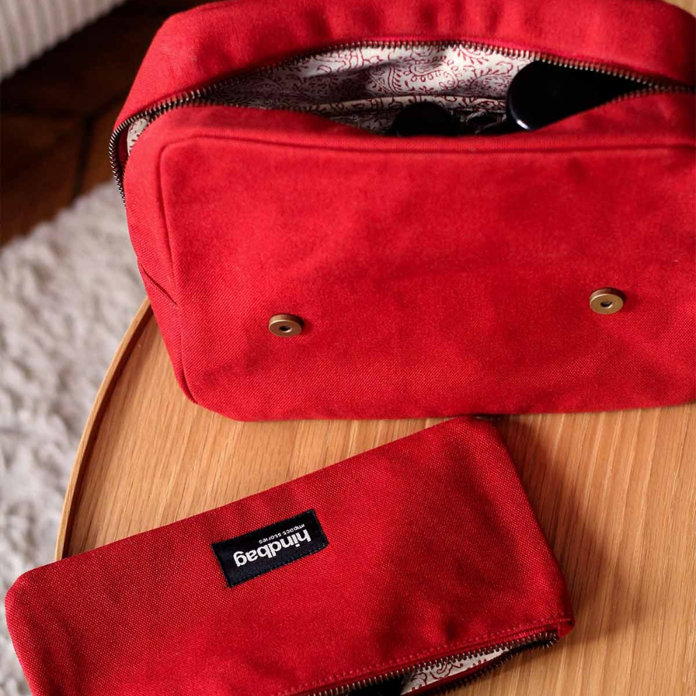 XL-Kulturbeutel „Alix“ – 2-in-1 Design aus Bio-Baumwolle