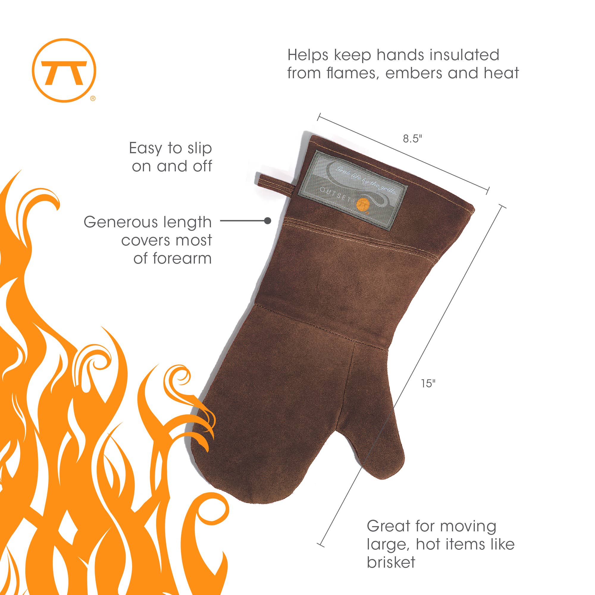 Grillhandschuh aus Leder – Hitzeschutz für Grill & Ofen
