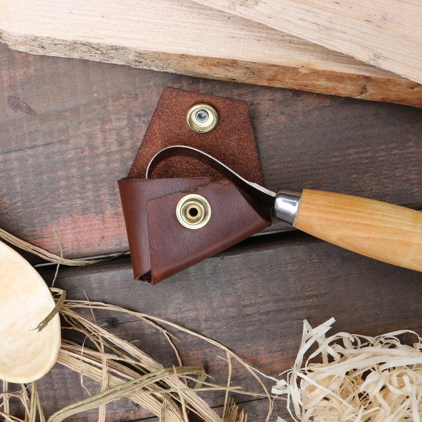 Holzschnitzerei-Starterset – 3 Mora-Messer mit Lederscheiden & Tasche