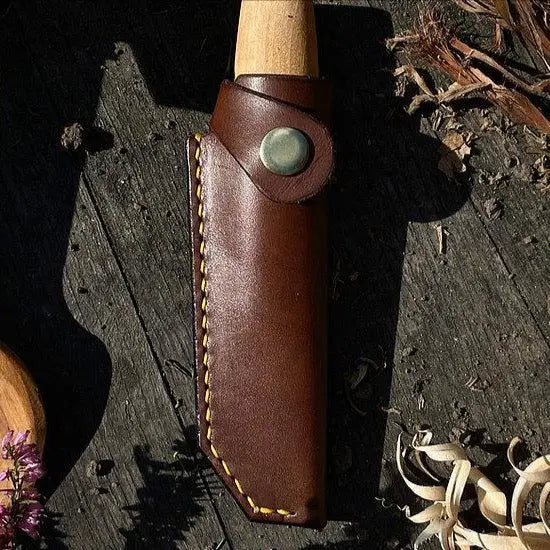 Holzschnitzerei-Starterset – 3 Mora-Messer mit Lederscheiden & Tasche