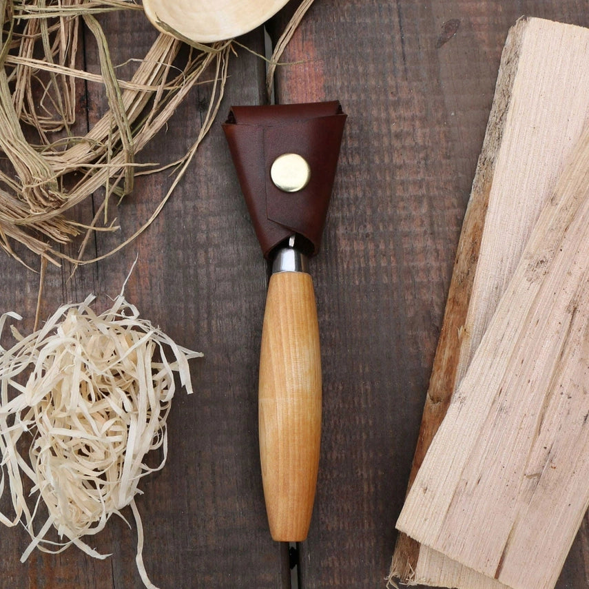 Holzschnitzerei-Starterset – 3 Mora-Messer mit Lederscheiden & Tasche
