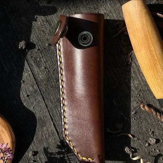 Holzschnitzerei-Starterset – 3 Mora-Messer mit Lederscheiden & Tasche