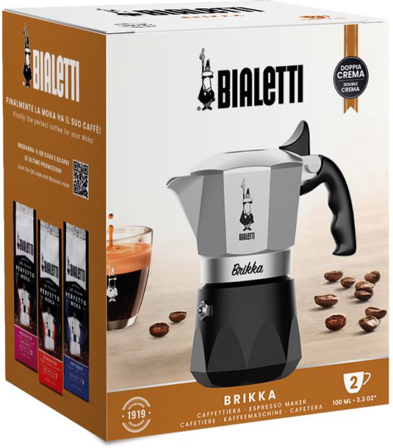 Bialetti Brikka – Espressokocher mit Crema-System (4 Tassen)