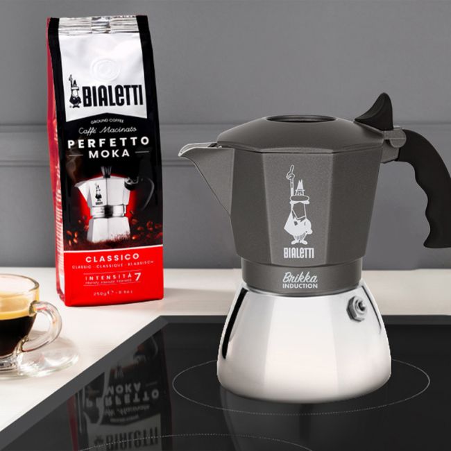 Bialetti Brikka – Espressokocher mit Crema-System (4 Tassen)