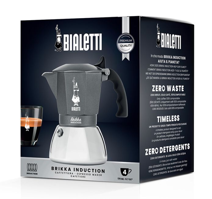 Bialetti Brikka – Espressokocher mit Crema-System (4 Tassen)