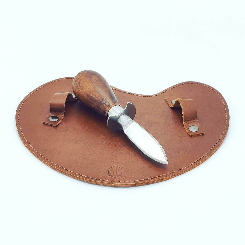 Austernmesser mit Lederhandschuh – im Geschenkset