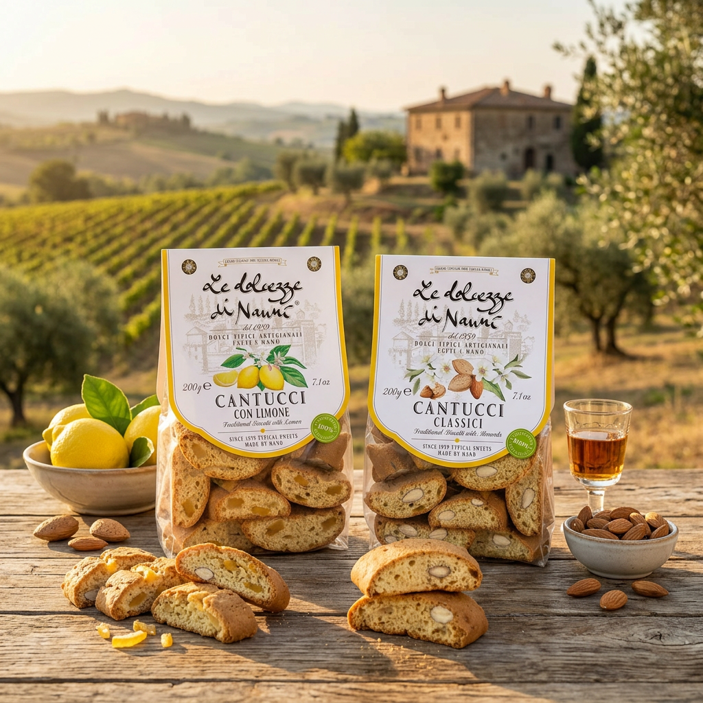 Cantucci toskanische Mandel-Kekse als besonderes Geschenk für Männer zum Kaffee