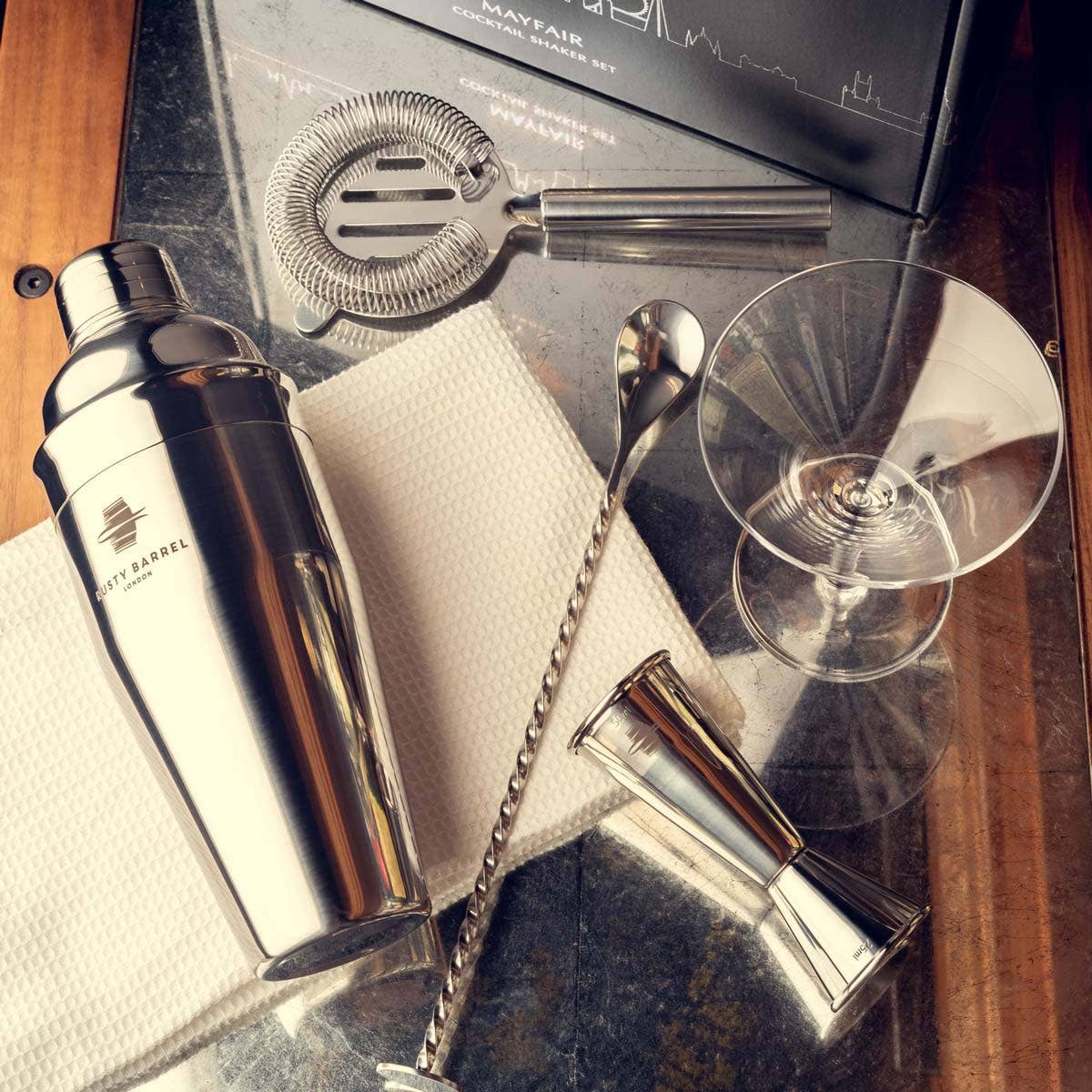 Cocktail - Set Edelstahl - MANVA - Geschenke für Männer mit Stil & Lebenserfahrung