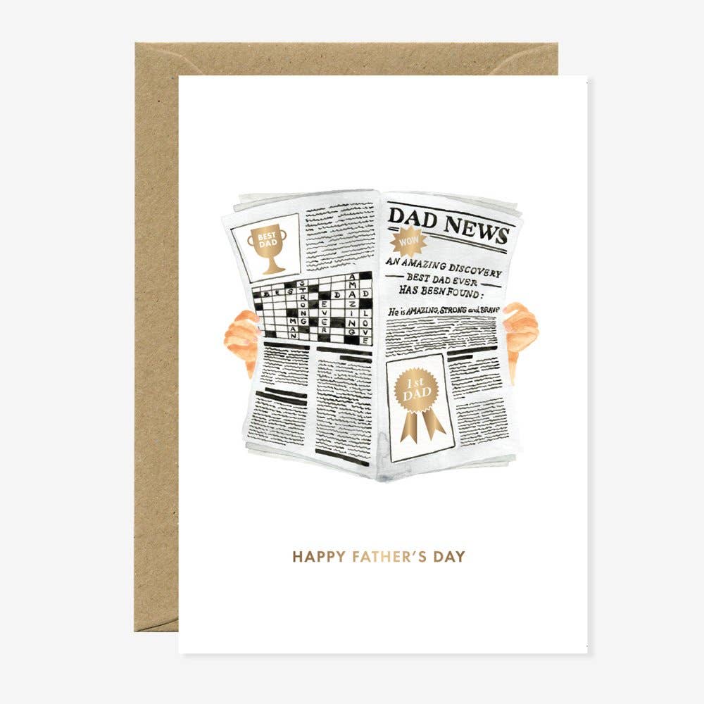 Dad News – Vatertagskarte mit Zeitung - MANVA - Geschenke für Männer mit Stil & Lebenserfahrung