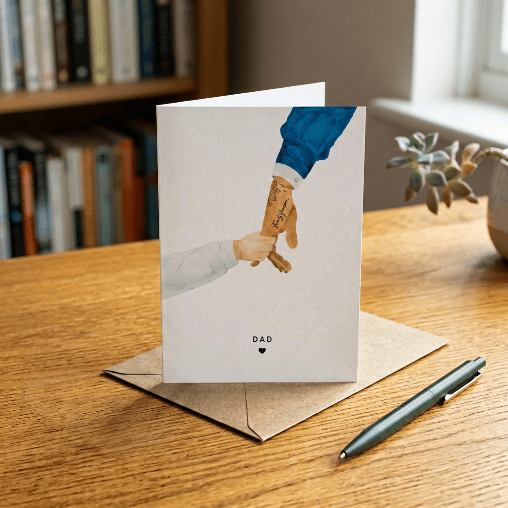 Dad – Vatertagskarte mit Herz - MANVA - Geschenke für Männer mit Stil & Lebenserfahrung