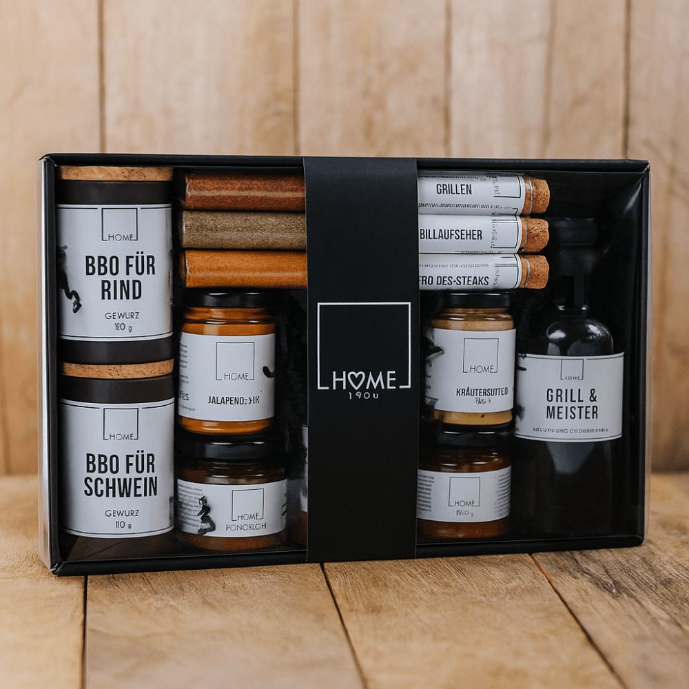 Grill - Geschenkbox Grillmeister - MANVA - Geschenke für Männer mit Stil & Lebenserfahrung