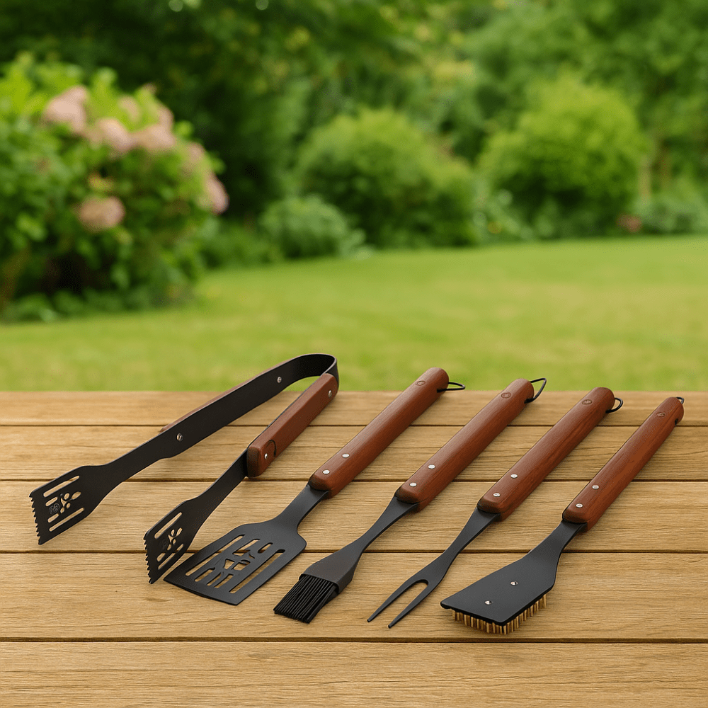 Grillbesteck Black Edition - MANVA - Geschenke für Männer mit Stil & Lebenserfahrung