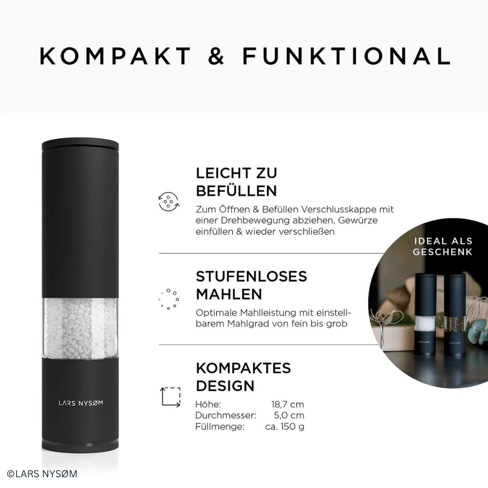 Lagom Gewürzmühlen - Set - MANVA - Geschenke für Männer mit Stil & Lebenserfahrung