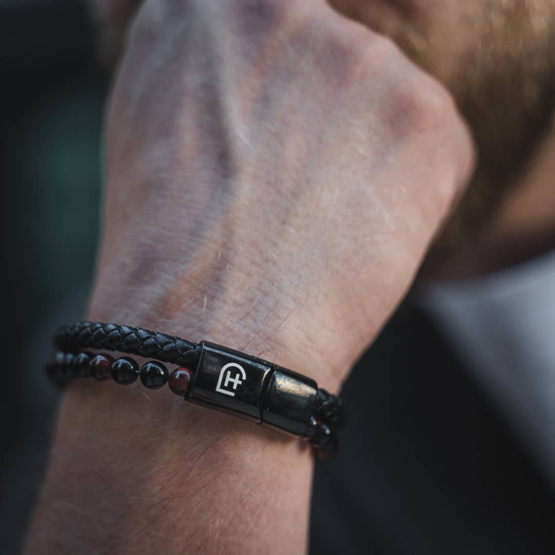 Lederarmband Natursteine - MANVA - Geschenke für Männer mit Stil & Lebenserfahrung