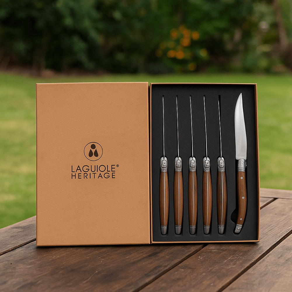 Steakmesser - Set Walnussholz - MANVA - Geschenke für Männer mit Stil & Lebenserfahrung