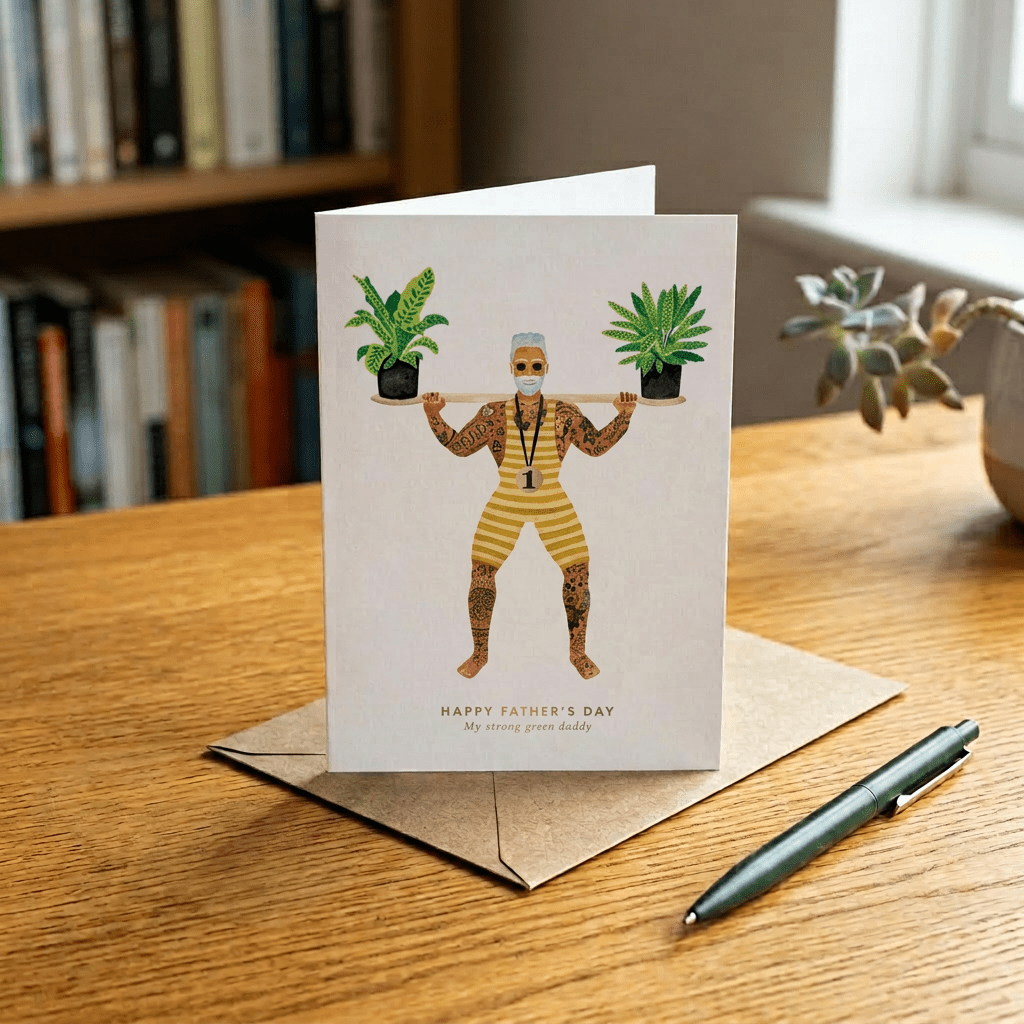 Strong Green Dad – Vatertagskarte - MANVA - Geschenke für Männer mit Stil & Lebenserfahrung