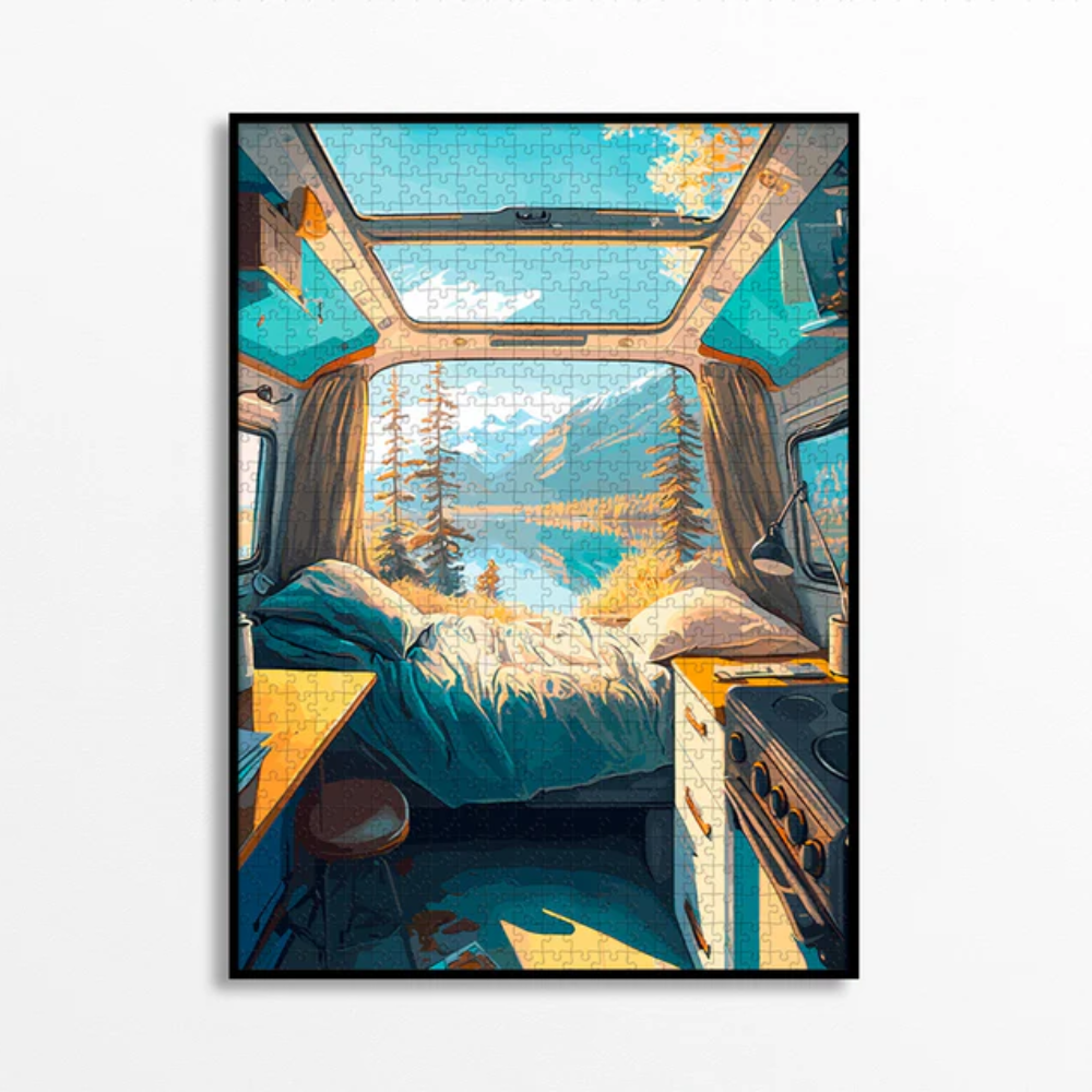 Van Life Puzzle 1000 Teile von Radstream aus recyceltem Karton Geschenk Männer